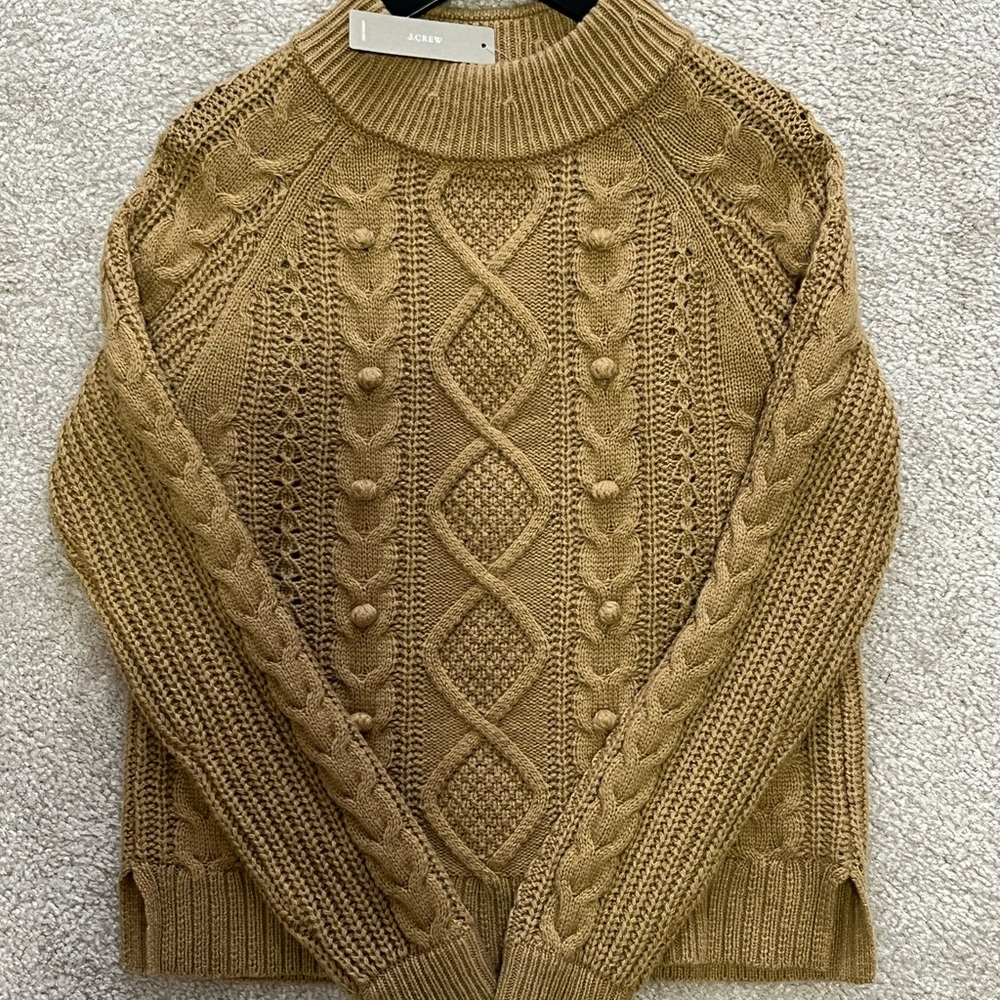 NEW with Tags J Crew  Camel Color Sweater Sz XS